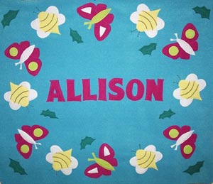 bees & butterflies crib size fleece