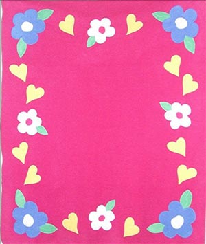 hearts & flowers crib size fleece