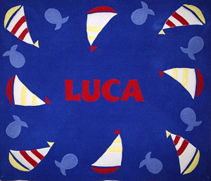 sailboat crib size fleece