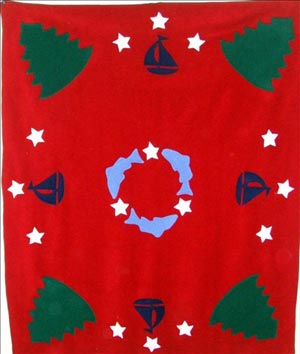nautical crib size fleece