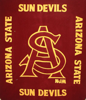 arizona state school fleece throw
