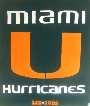 university of miami fleece throw