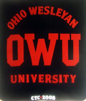 ohio weslevan university fleece throw