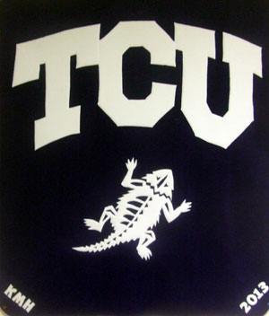 texas christian university fleece throw