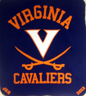 university of virginia fleece throw