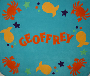 ocean crib size fleece