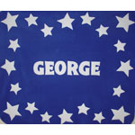 blue & white star fleece blanket