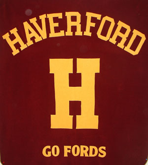 haverford school fleece throw