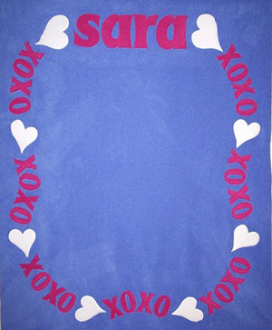 xoxo crib size fleece