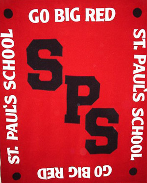 st. paul's school fleece throw