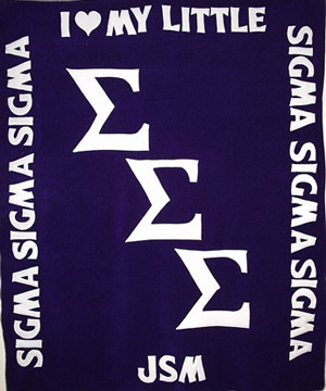 tri sigma fleece throw