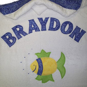 fish hooded towel